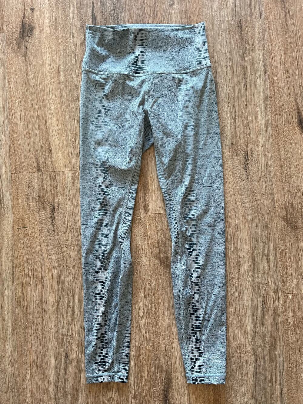 ZYIA Leggings Blue Gray Python Snake Print Hi-Rise Size XS